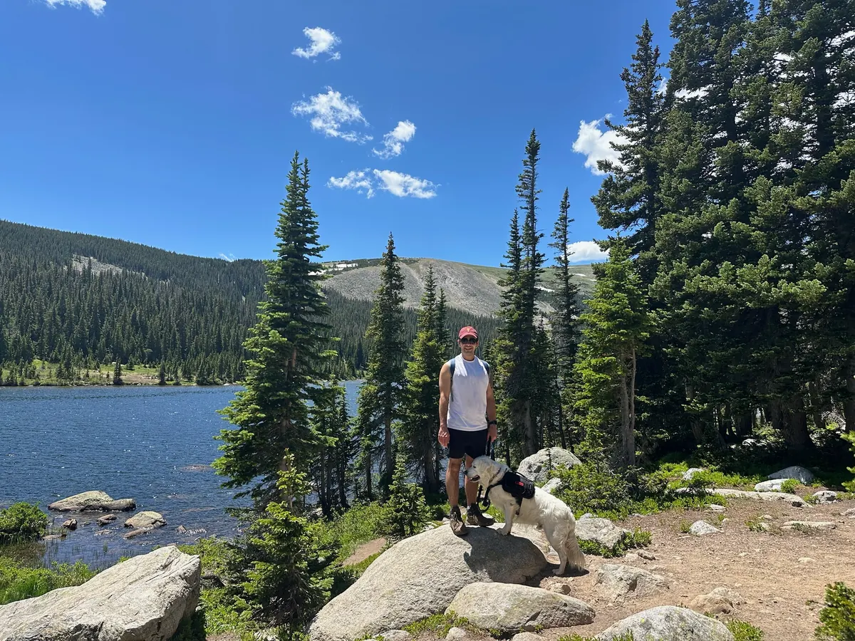 Lake Isabelle and the surrounding mountains in Colorado
